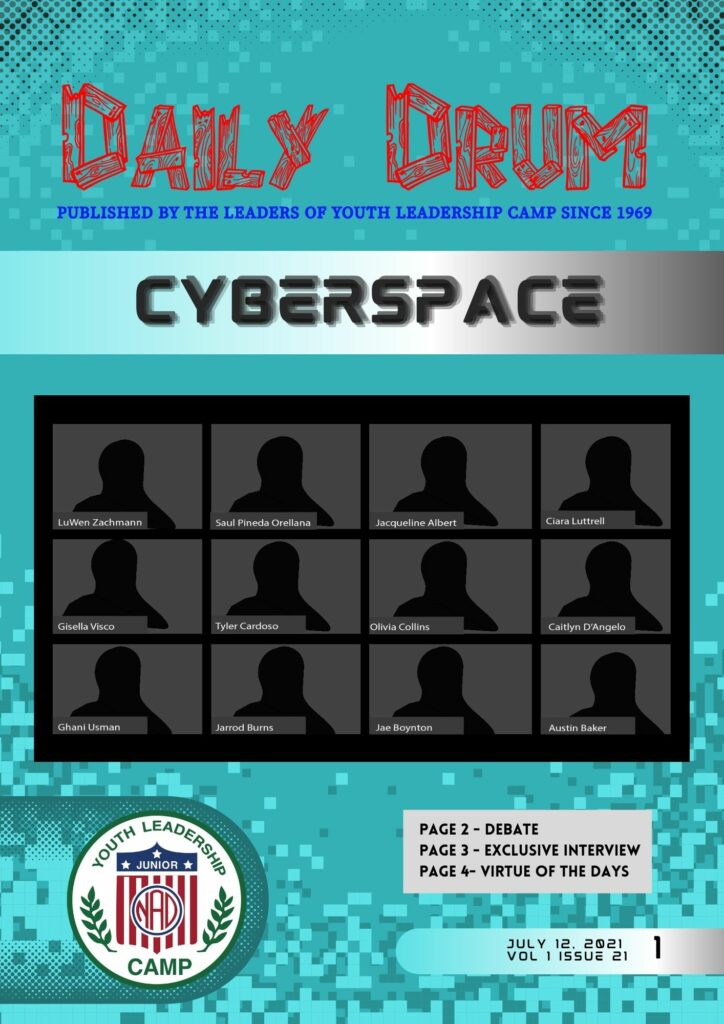Front page of Daily Drum issue by Team Cyberspace